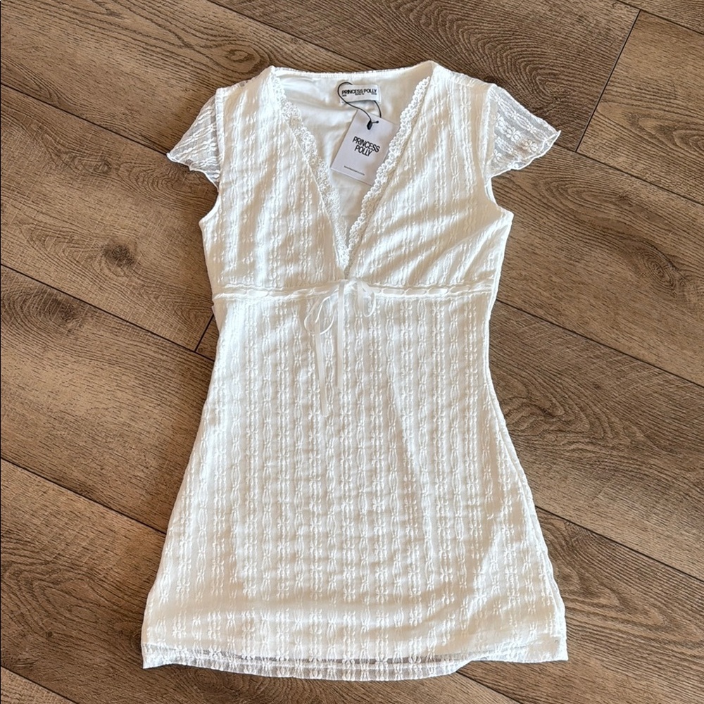 Princess Polly White Lace Mini Dress